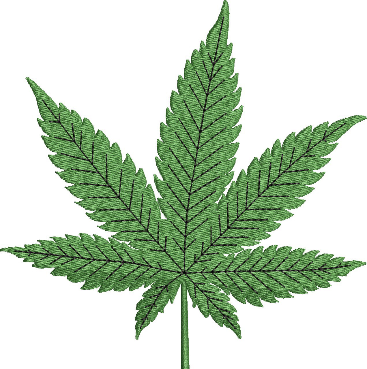 Green cannabis leaf Unisex Oversized Classic T-Shirt