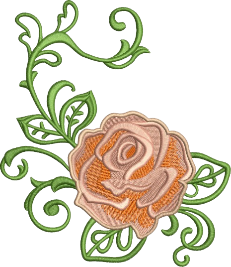 Stylized Rose in Warm Range and Peach Tones Unisex Oversized Classic T-Shirt