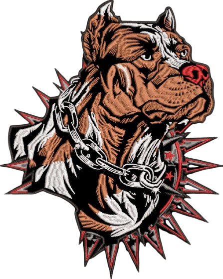 Bold, Aggressive Embroidery Design of a Pitbull Unisex Oversized Classic T-Shirt