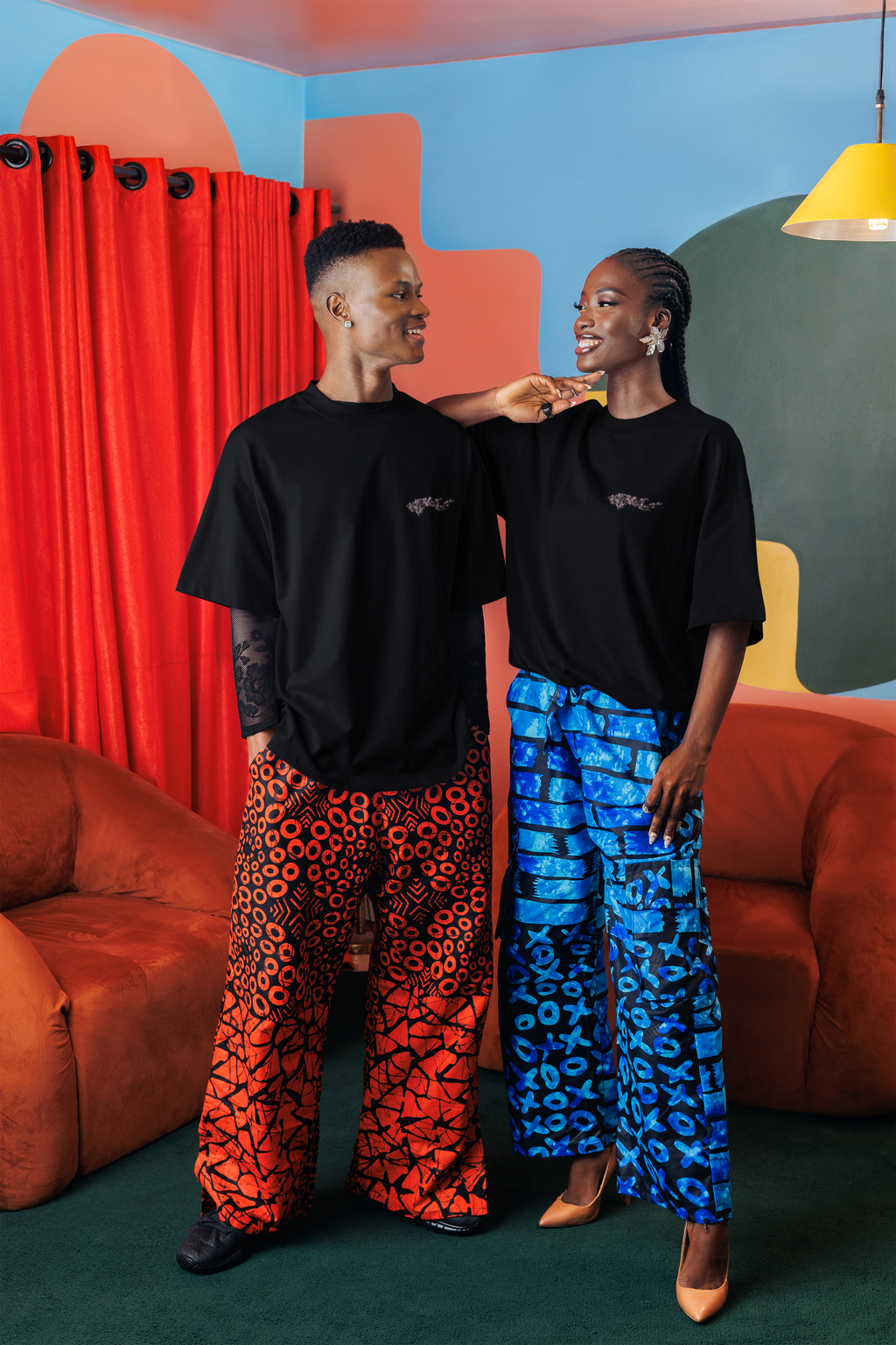 Delicate Embroidered Cherry Blossom Branch Unisex Oversized Classic T-Shirt