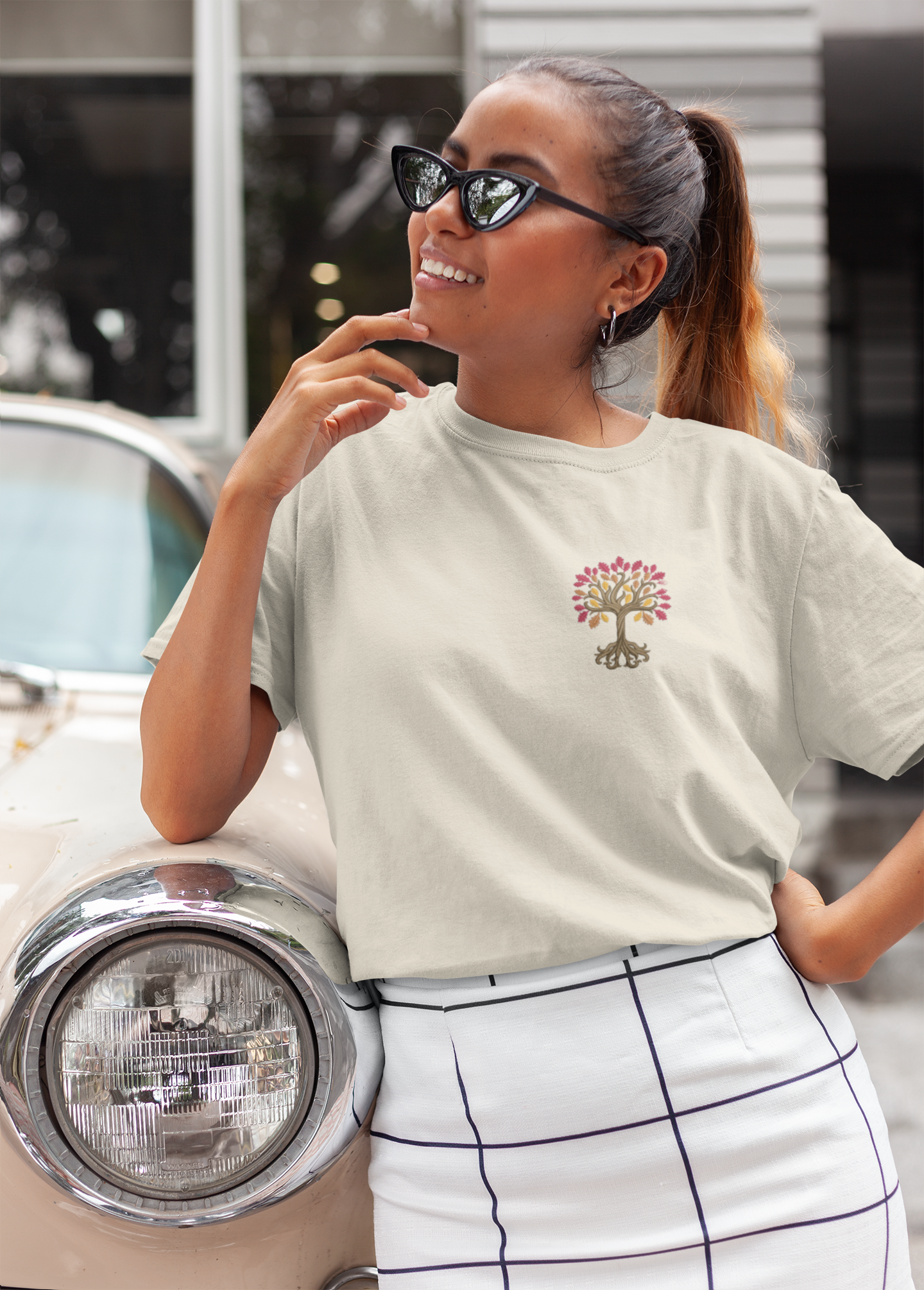 Tree With a Twisted Trunk Unisex Oversized Classic T-Shirt